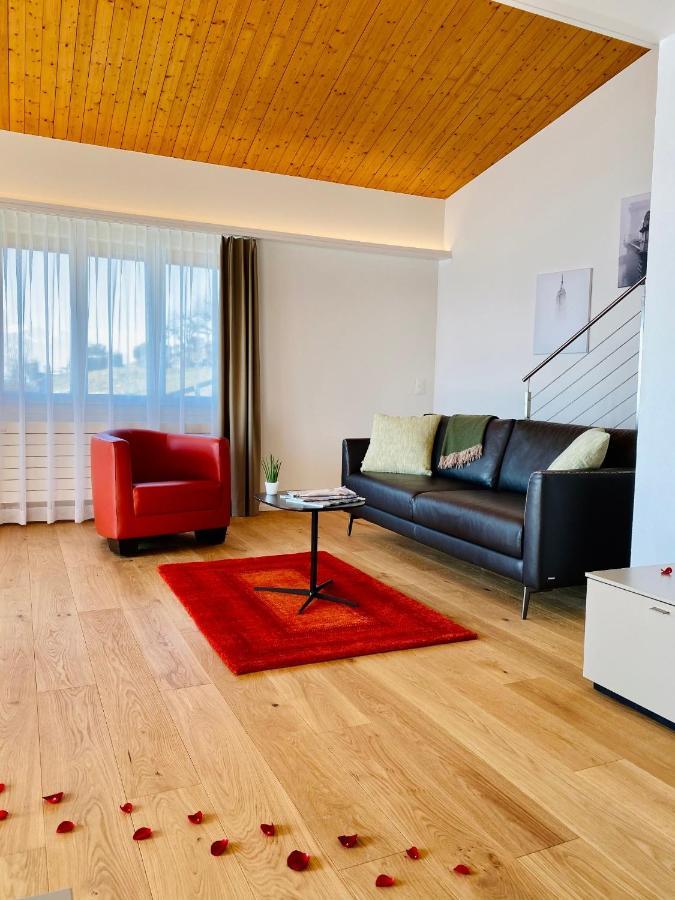 Panorama Boutique Apartment With Air Condition, Spa Entry In Solbadhotel Sigriswil Exterior photo